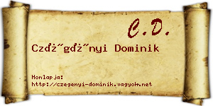 Czégényi Dominik névjegykártya