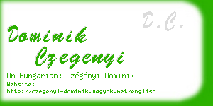 dominik czegenyi business card