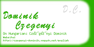 dominik czegenyi business card